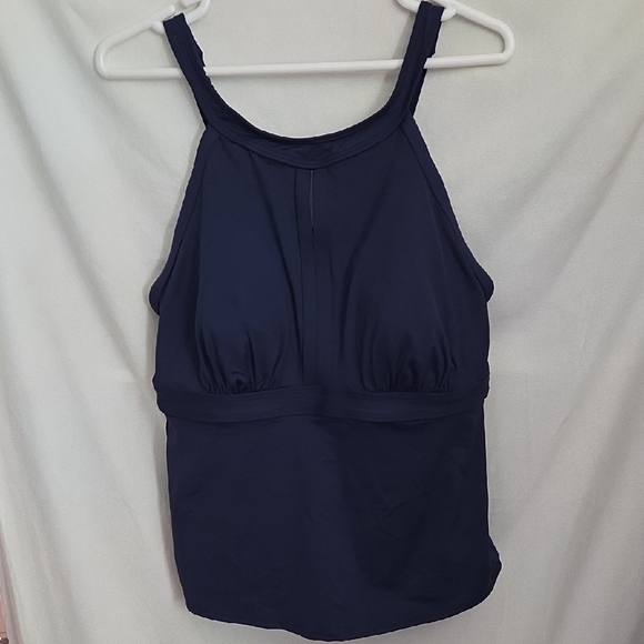 Lands' End Other - Lands' End Deep Sea Navy Blue Slenderizing Tankini Swim Top Sz 16w DD